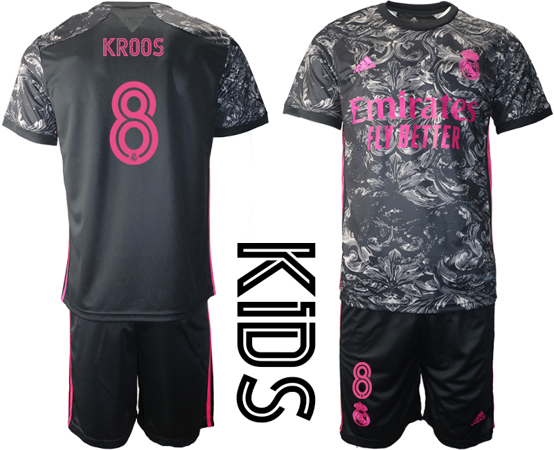 2021 Real Madrid away youth #8 soccer jerseys->youth soccer jersey->Youth Jersey